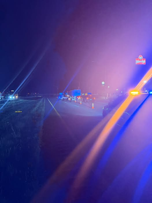 Truck fire closes interstate
